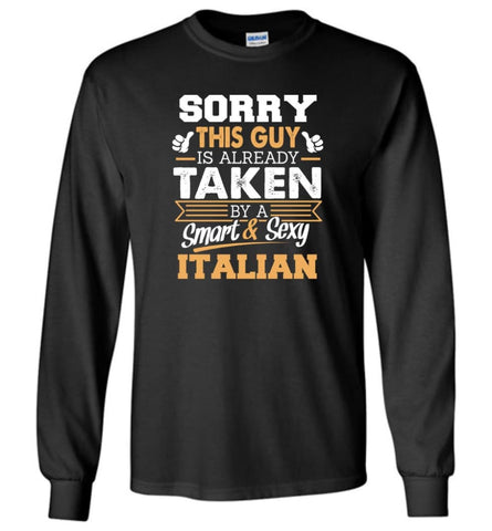 Italian Shirt Cool Gift for Boyfriend Husband or Lover - Long Sleeve T-Shirt - Black / M