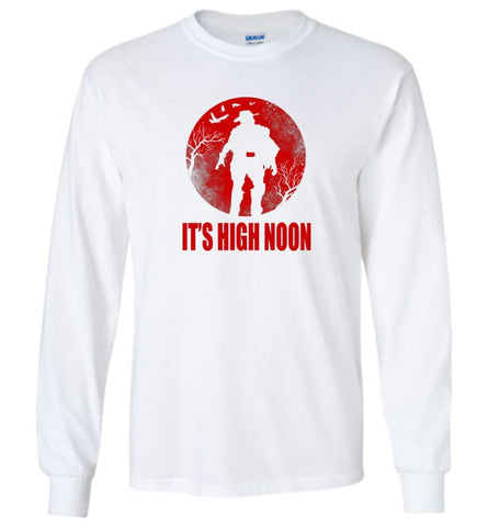 It’s High Noon Somewhere in the World t shirt McCree Shirt Overwatch Shirt - Long Sleeve T-Shirt - White / M