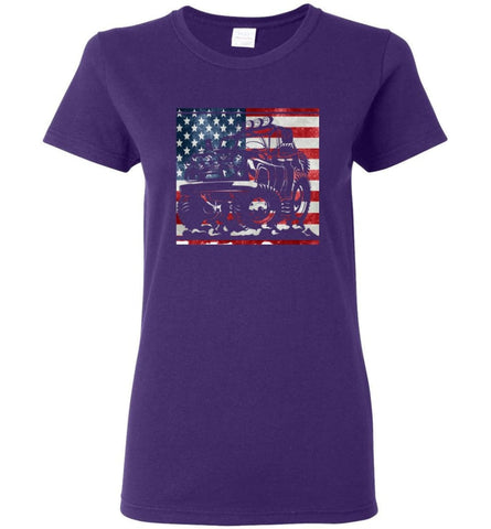Jeep American Flag Shirt Vintage Jeep Hooded Sweatshirt jeep Christmas Shirt for Womens - Purple / M