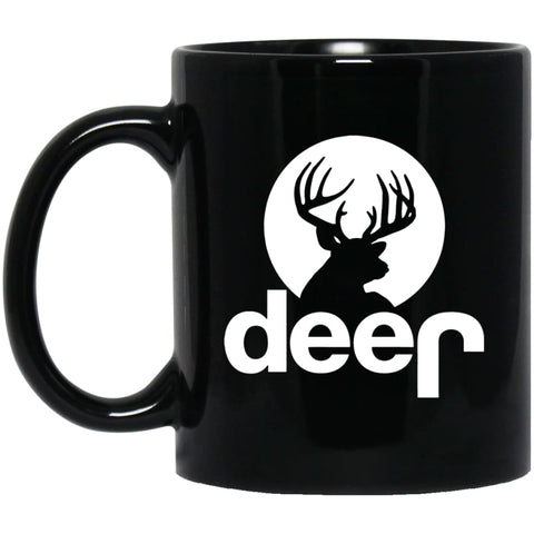 Jeep deer 11 oz Black Mug - Black / One Size - Drinkware