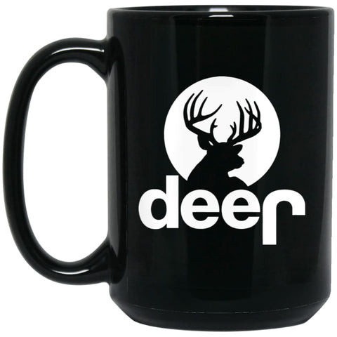 Jeep deer 15 oz Black Mug - Black / One Size - Drinkware
