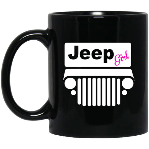 Jeep girl 11 oz Black Mug - Black / One Size - Drinkware