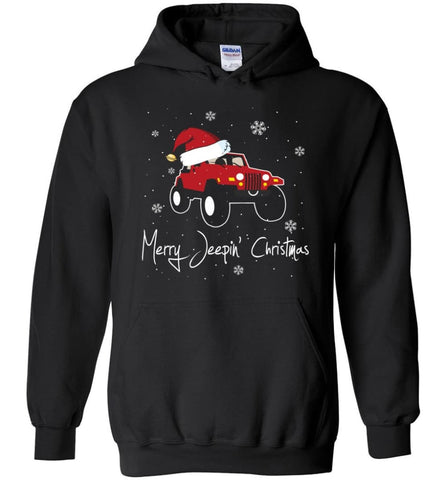 Jeep Shirt Merry Jeepas Jeep Sweatshirt Gift for Jeep Girls or Guys Hoodie - Black / M