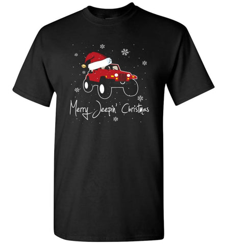Jeep Shirt Merry Jeepas Jeep Sweatshirt Gift for Jeep Girls or Guys T-Shirt - Black / S