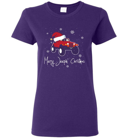 Jeep Shirt Merry Jeepas Jeep Sweatshirt Gift for Jeep Girls or Guys Women T-shirt - Purple / M