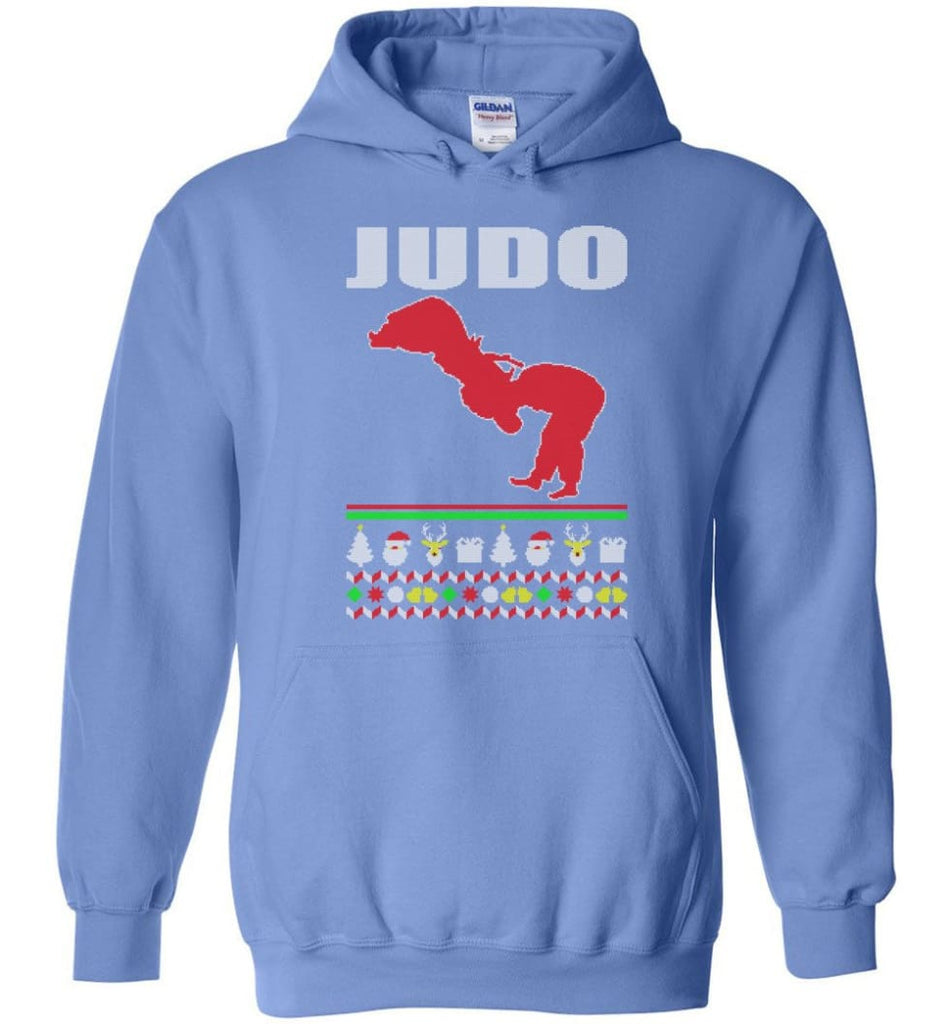 Judo Ugly Christmas Sweater - Hoodie - Carolina Blue / M