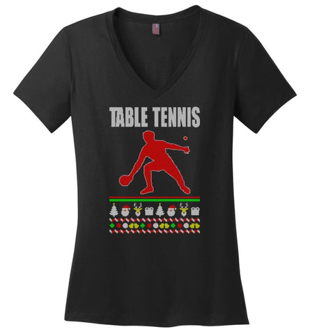 Judo Ugly Christmas Sweater Ladies V-Neck - Black / M