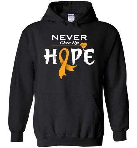 Kidney Cancer Awareness Never Give Up Hope Kidney Cancer Survivor Sweatshirt T-shirt and Hoodie - Black / M