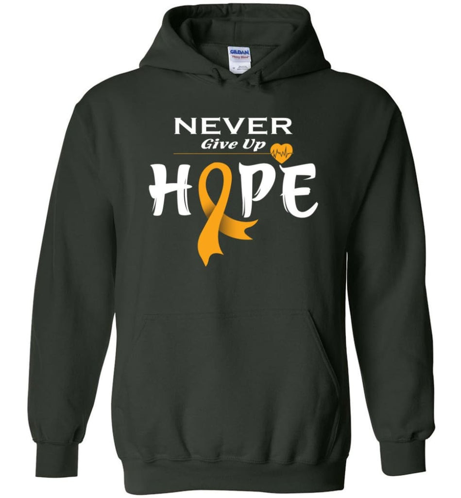 Kidney Cancer Awareness Never Give Up Hope Kidney Cancer Survivor Sweatshirt T-shirt and Hoodie - Forest Green / M