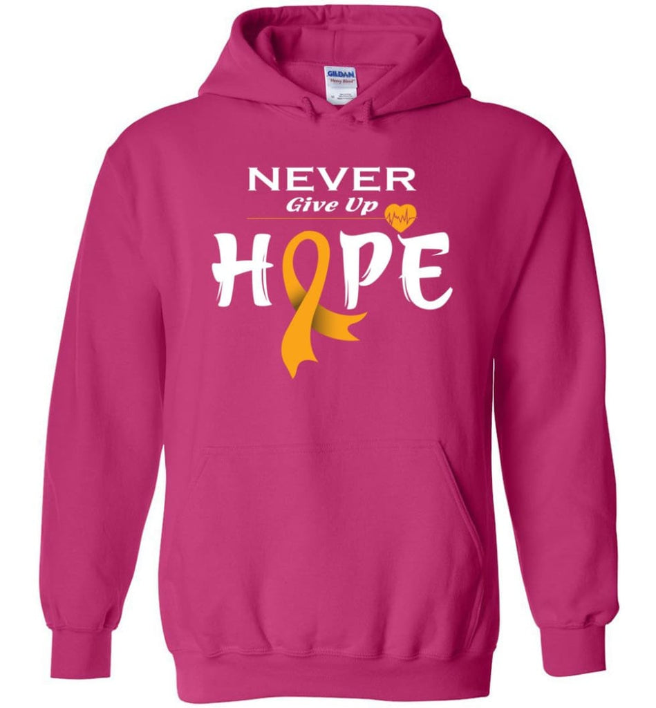Kidney Cancer Awareness Never Give Up Hope Kidney Cancer Survivor Sweatshirt T-shirt and Hoodie - Heliconia / M