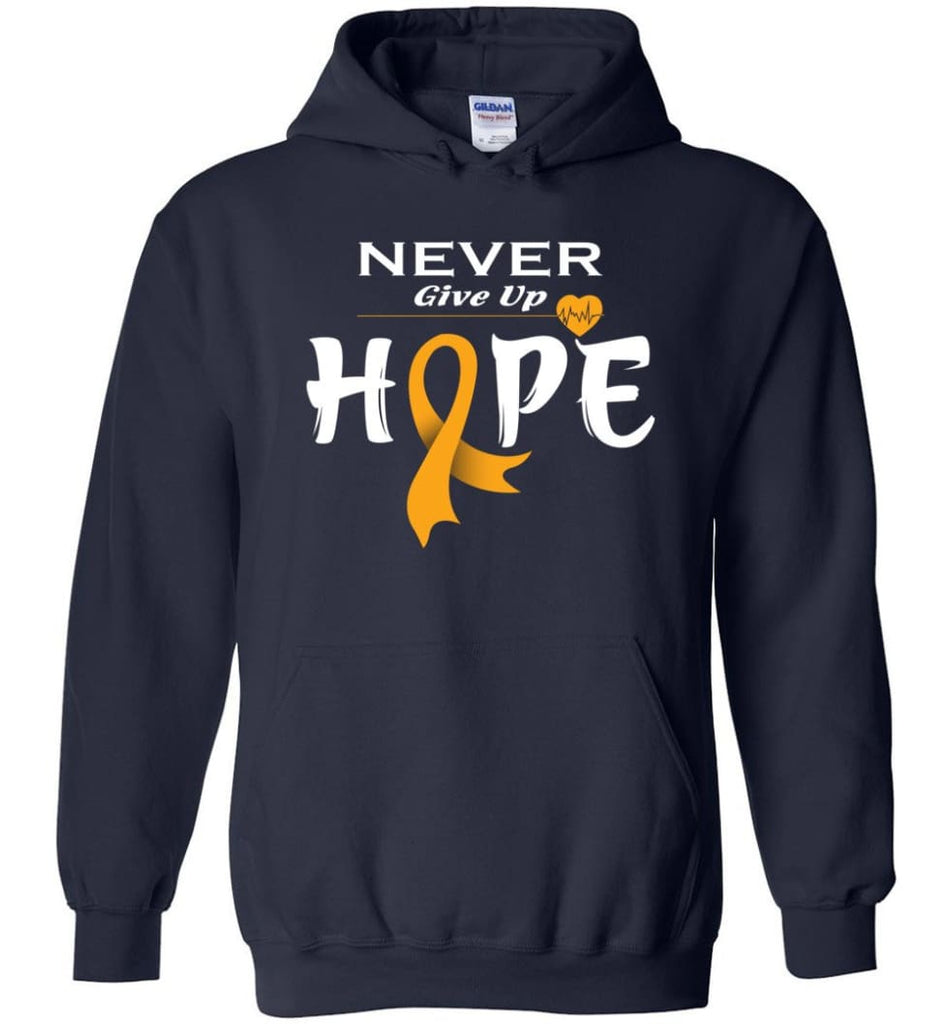 Kidney Cancer Awareness Never Give Up Hope Kidney Cancer Survivor Sweatshirt T-shirt and Hoodie - Navy / M