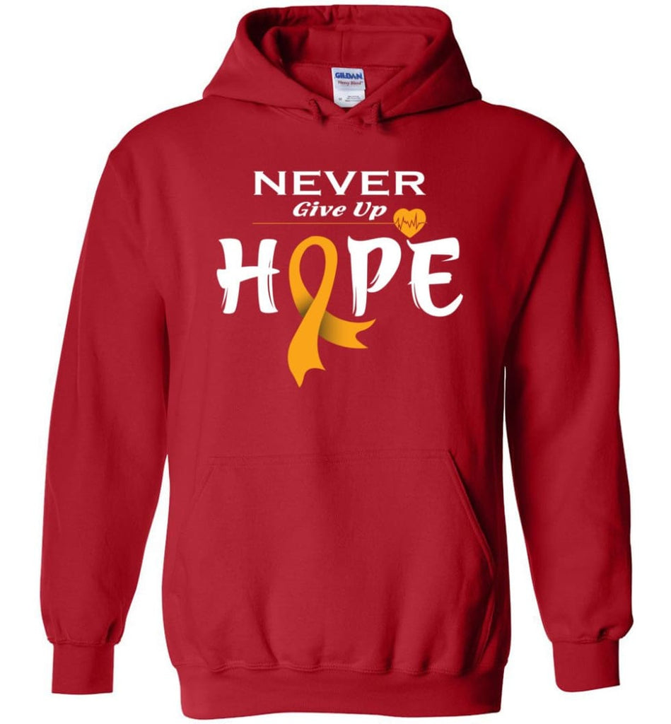 Kidney Cancer Awareness Never Give Up Hope Kidney Cancer Survivor Sweatshirt T-shirt and Hoodie - Red / M