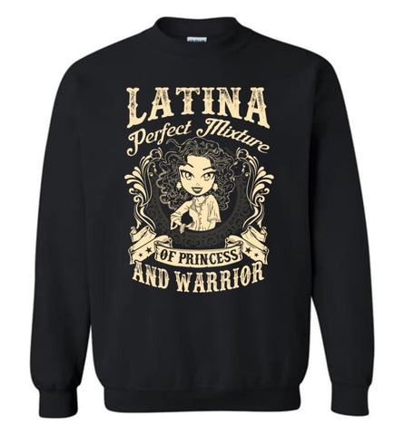 Latina Perfect Mixture Of Princess And Warrior Sweatshirt - Black / M