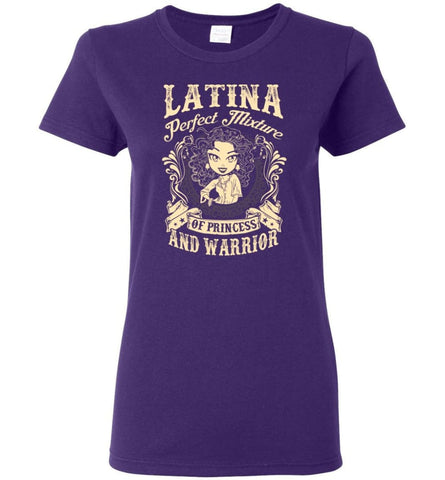 Latina Perfect Mixture Of Princess And Warrior - Women T-shirt - Purple / M