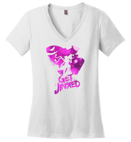 League video game Legends Get Jinxed T shirt for Lol Fans - Ladies V-Neck - Black / M