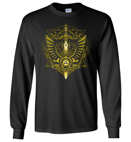 Legend Zel da True Heroes Never Die T shirt Love Video Game - Long Sleeve T-Shirt - Black / M