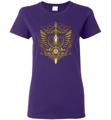 Legend Zel da True Heroes Never Die T shirt Love Video Game Women Tee - Purple / M