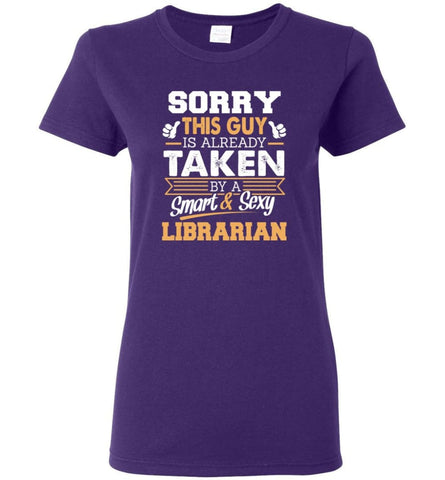 Librarian Shirt Cool Gift for Boyfriend Husband or Lover Women Tee - Purple / M - 10