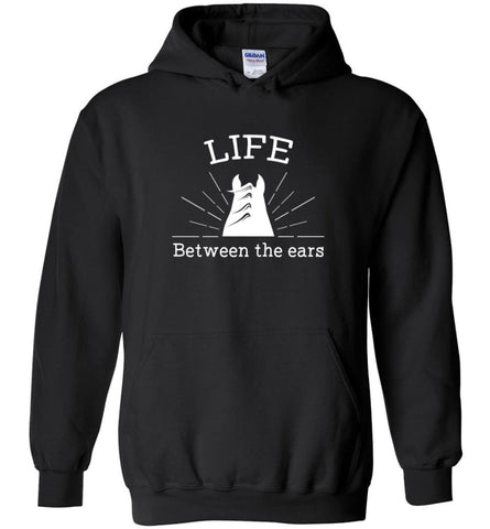 Life Between The Ears Horse Lovers Vintage - Hoodie - Black / M - Hoodie
