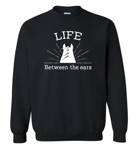 Life Between The Ears Horse Lovers Vintage - Sweatshirt - Black / M - Sweatshirt