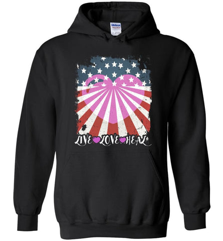 Live Love Heal Nurse Shirt Gift for Who Love Nursing - Hoodie - Black / M