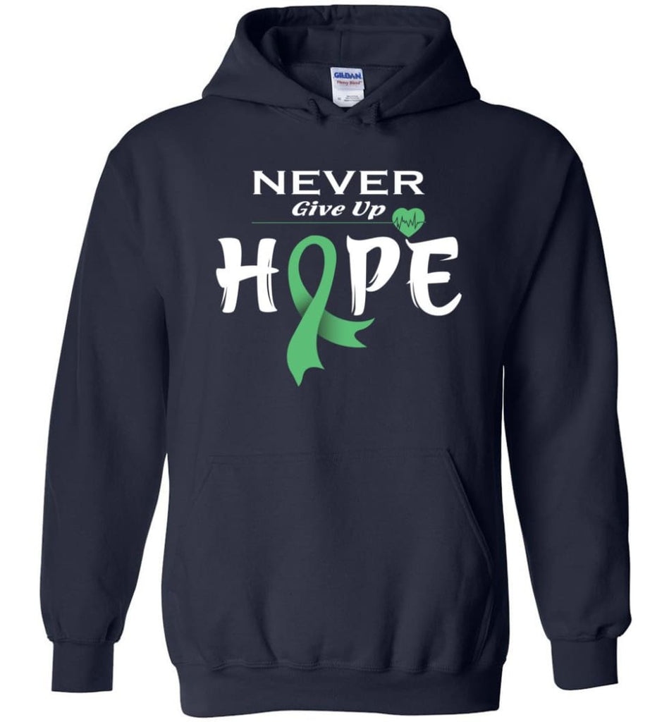 Liver Cancer Awareness Never Give Up Hope Hoodie - Navy / M