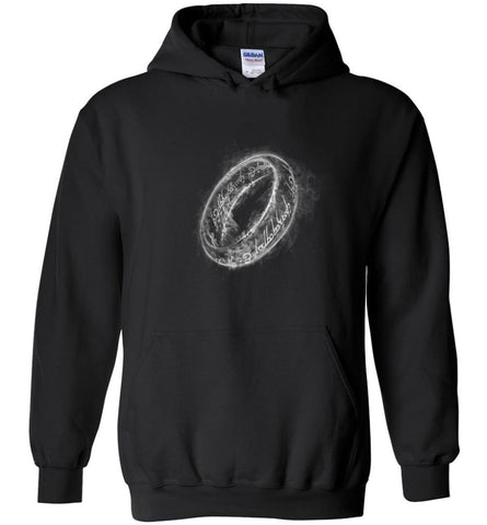 Lord of the Rings Shirt One Ring Shirt Smoky Ring - Hoodie - Black / M