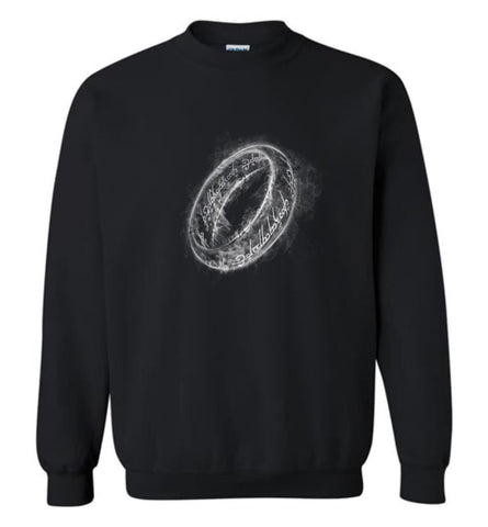 Lord Of The Rings Shirt One Ring Shirt Smoky Ring Sweatshirt - Black / M