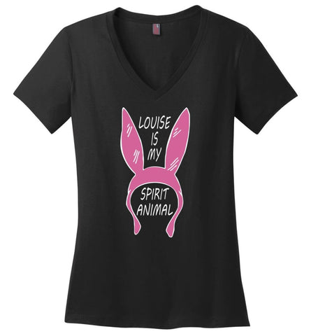 Louise Is My Spirit Animal - Ladies V-Neck - Black / M