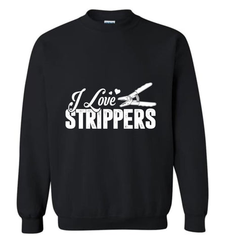 Love Strippers Electrical Lineman Hoodies Transmission Or Underground Lineman Sweatshirt - Black / M