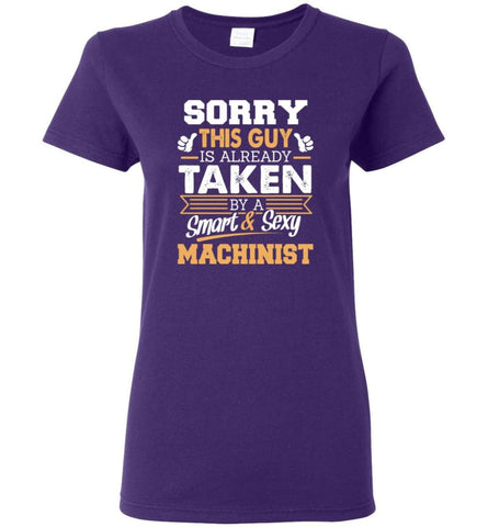 Machinist Shirt Cool Gift for Boyfriend Husband or Lover Women Tee - Purple / M - 10