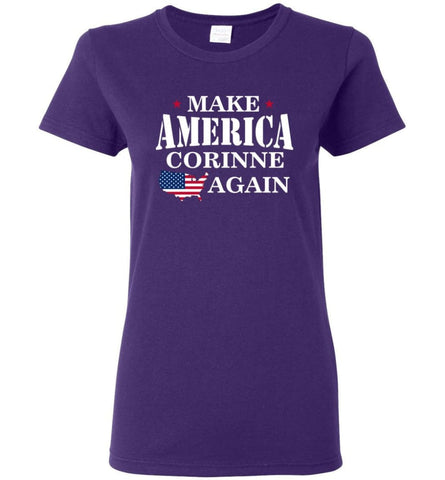 Make America Corinne Again Women Tee - Purple / M