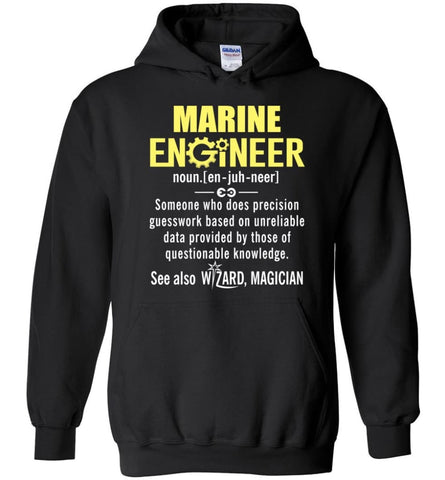 Marine Engineer Definition - Hoodie - Black / M