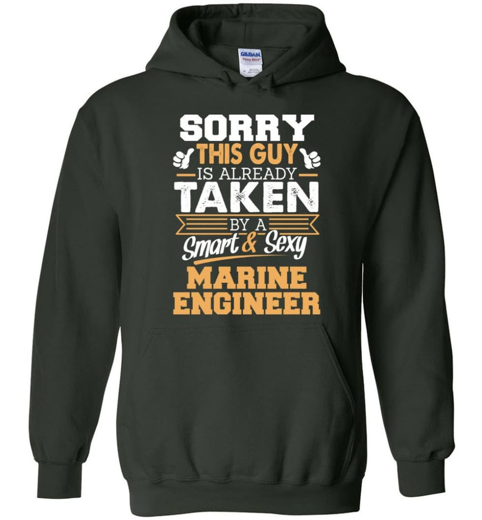 Marine Engineer Shirt Cool Gift for Boyfriend Husband or Lover - Hoodie - Forest Green / M
