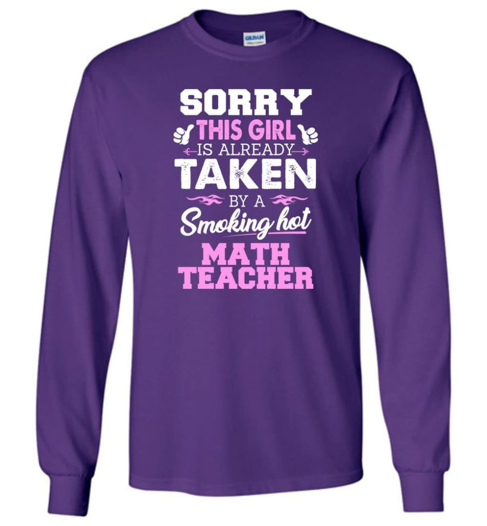 Math Teacher Shirt Cool Gift For Girlfriend Wife Long Sleeve - Purple / M