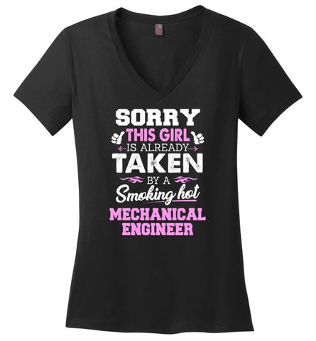 Math Teacher Shirt Cool Gift for Girlfriend Wife or Lover Ladies V-Neck - Black / M - 5