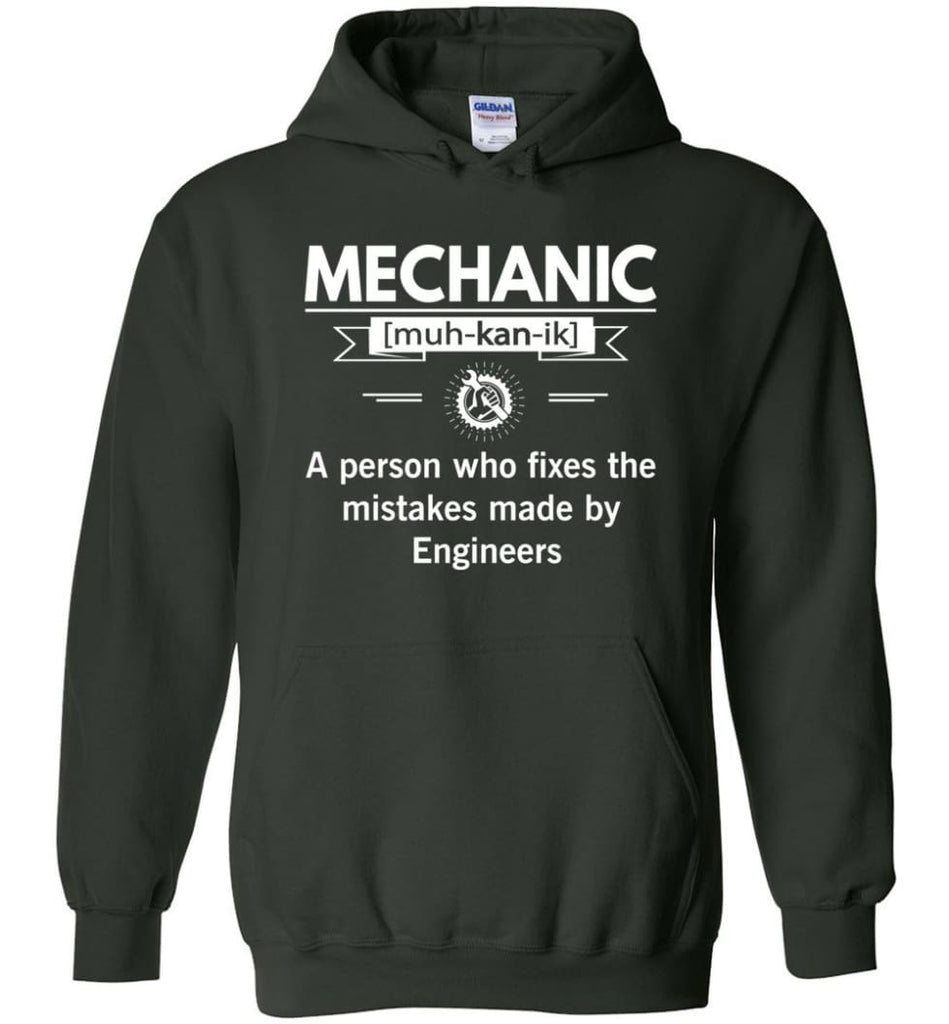 Mechanic Definition Funny Mechanic Meaning Hoodie - Forest Green / M