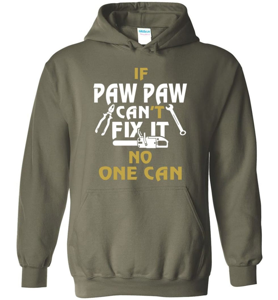 Mechanic Shirt I Love Paw Paw Best Gift For Father’s Day - Hoodie - Military Green / M