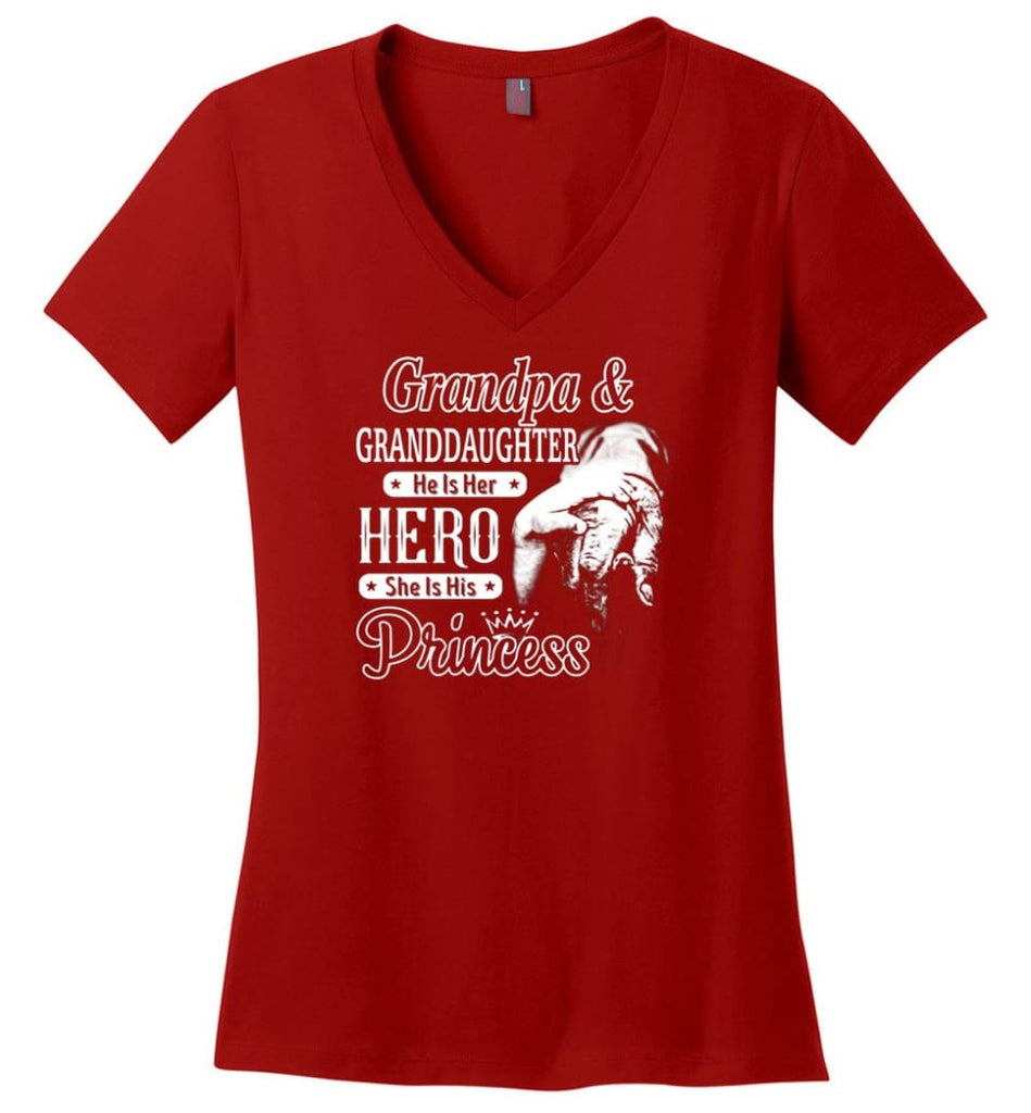 Mechanic Shirt I Love Paw Paw Best Gift For Father’s Day Ladies V-Neck - Red / M