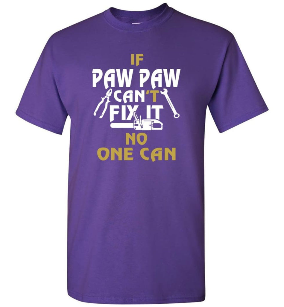 Mechanic Shirt I Love Paw Paw Best Gift For Father’s Day - Short Sleeve T-Shirt - Purple / S