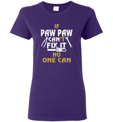 Mechanic Shirt I Love Paw Paw Best Gift For Father’s Day Women Tee - Purple / M