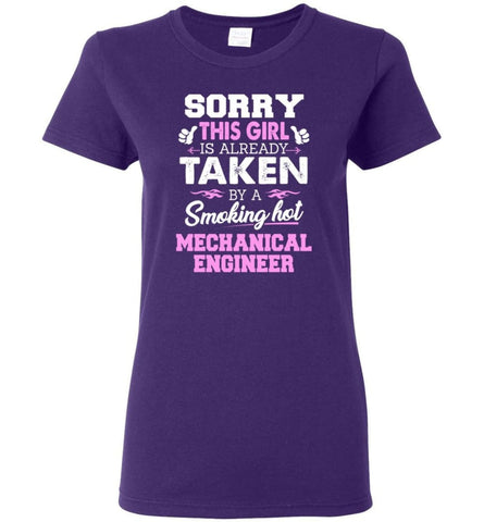 Mechanical Engineer Shirt Cool Gift for Girlfriend Wife or Lover Women Tee - Purple / M - 11