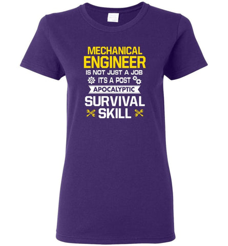 Mechanical Engineer Women Tee - Purple / M