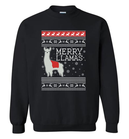 Merry Llamas Holiday Sweatshirt Merry Llamas Christmas Sweater For Men And Women Christmas Sweater Party Gifts 