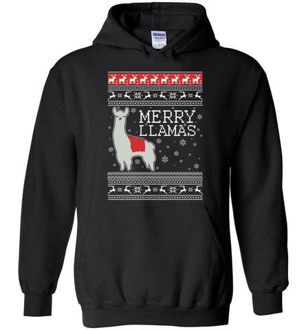 Merry Llamas Holiday Sweatshirt Merry Llamas Christmas Sweater for Men and Women Christmas Sweater Party Gifts - Hoodie 