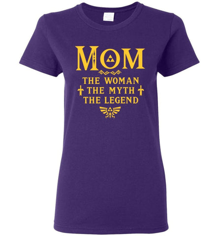 MOM The Woman The Myth The Legend Shirt Gifts For Mom Women Tee - Purple / M