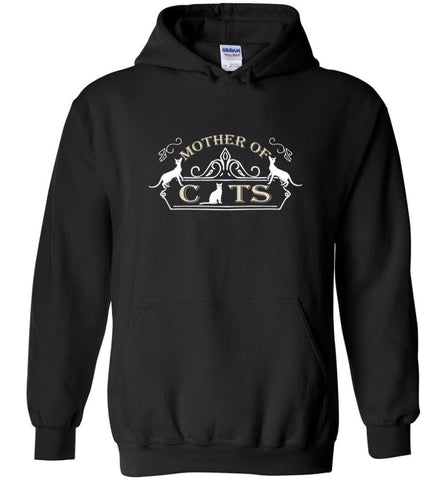 Mother Of Cats Gift for Cat Moms Cat Lovers - Hoodie - Black / M