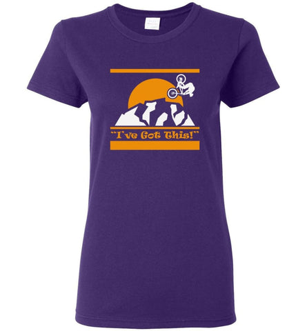 Mountain Biker Shirt I Have Got This cycles lover Women Tee - Purple / M