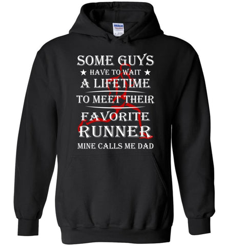 My Favorite Runner Calls Me Dad Love Running Father Daddy Gift Hoodie - Black / M