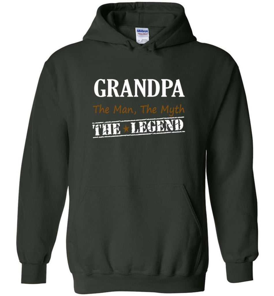 New Legend Shirt Grandpa The Man The Myth The Legend Hoodie - Forest Green / M